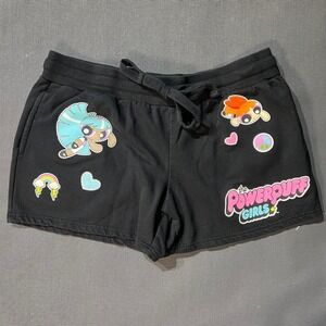 Powerpuff Girls graphic shorts Womens Black Retro Cartoon Network Size XL
